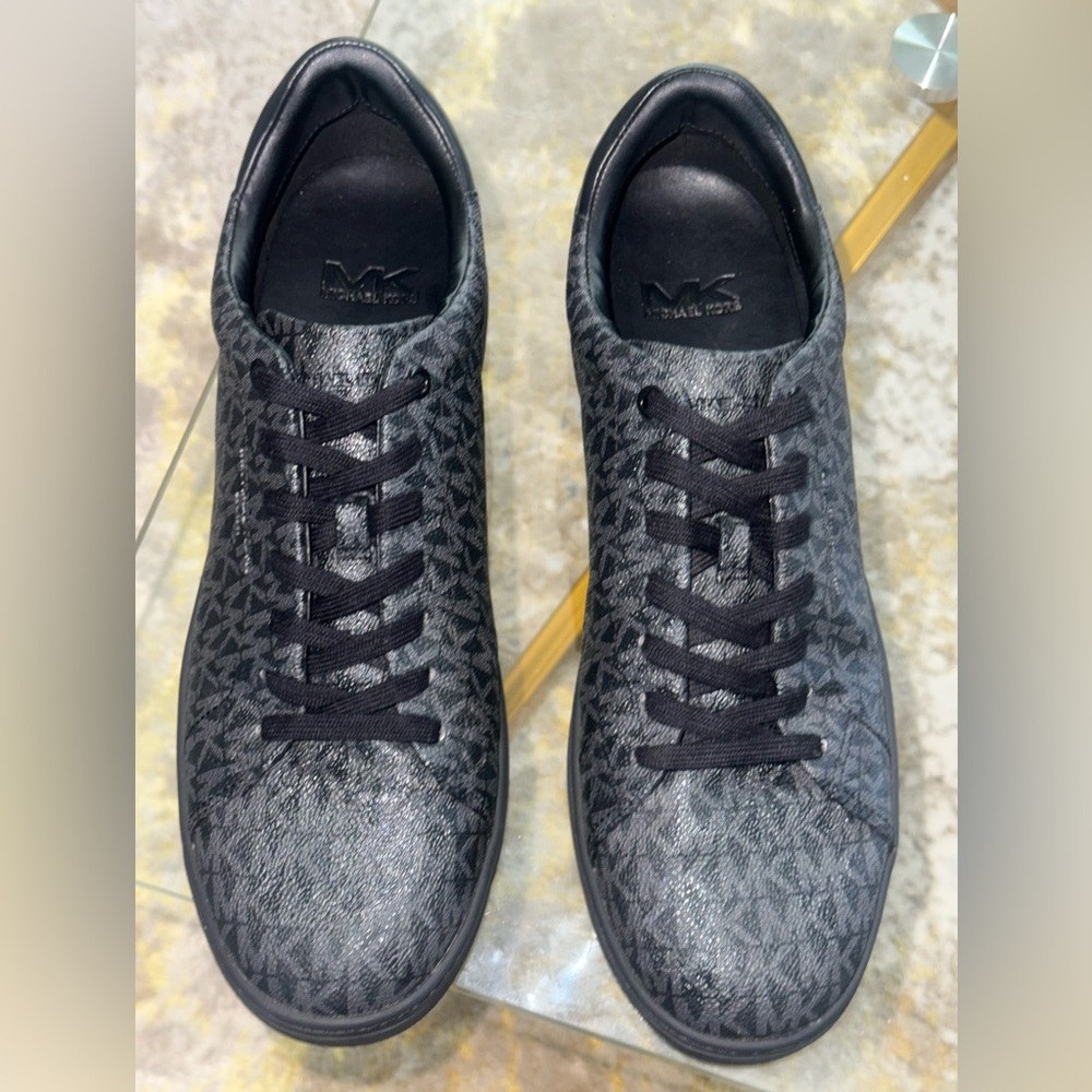 Michael Kors Black Sneakers with Monogram Pattern